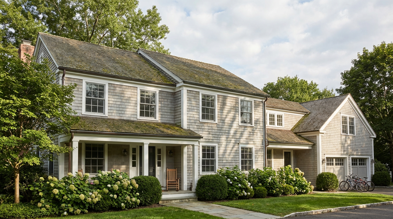 Freshly painted home exterior representing paint life expectations in Fairfield County